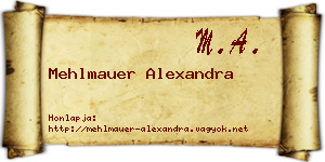 Mehlmauer Alexandra névjegykártya